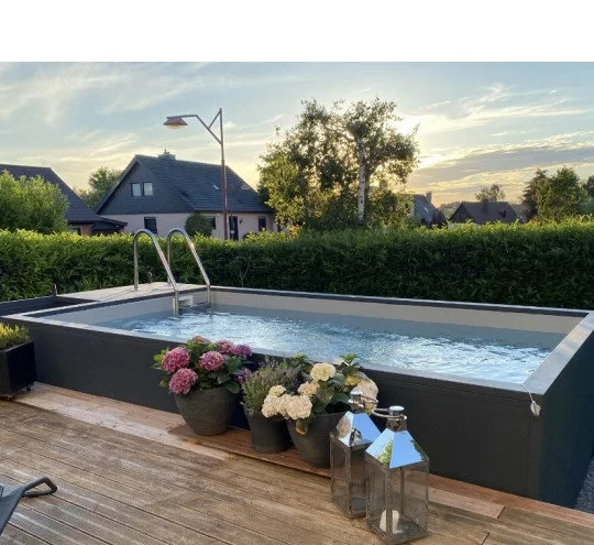 Satz Mini-Schwimmbeckenbehälter 5M25x2M55x1M26