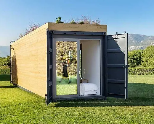 40 Fuß großes, umgebautes, bewohnbares Containerstudio