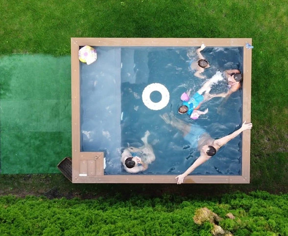 Mini-Poolcontainer 3x3m Komfort-Paket